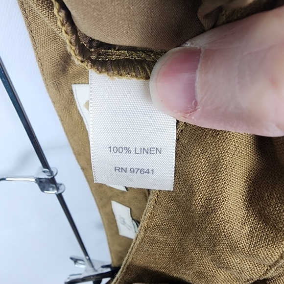 J Jill 100% Linen Wide Leg Genuine Fit at Waist Pants Size 0 Petite - Picture 6 of 6